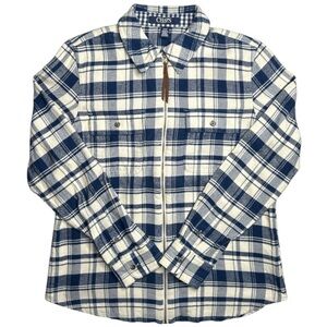 Chaps Long Sleeve Zip Up Flannel